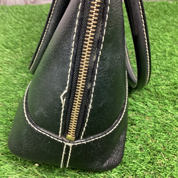 Kate Spade Black Leather Dome Satchel Handbag - Picture 4 of 16